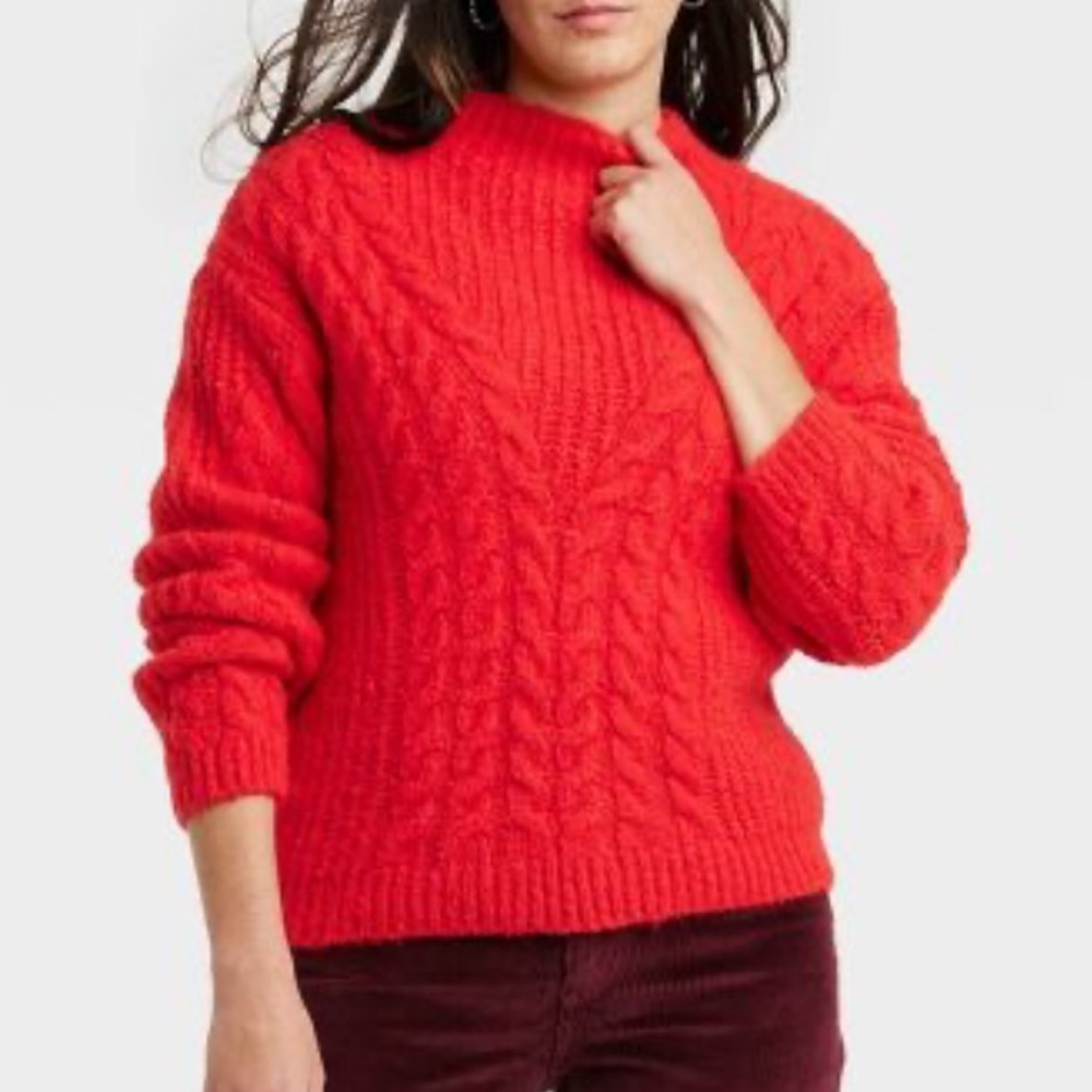 Target Red High Neck Sweater size L